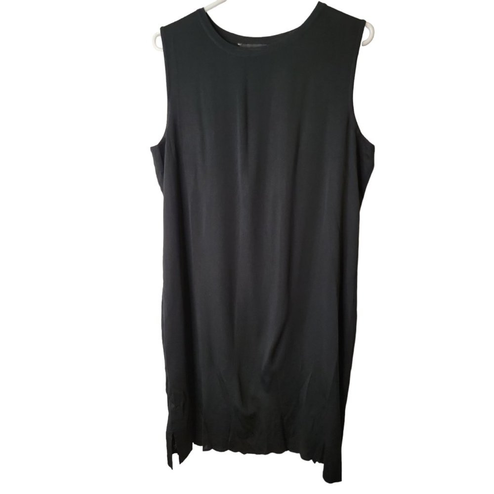 Ming Wang Size XL Petite Womens Dress Black Knit Sleeveless Dress. Exc Cond.